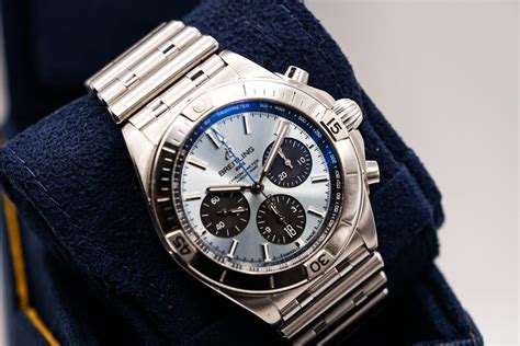 breitling ice blue|breitling chronomat b01 price.